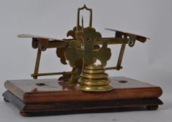 A pair of 19th century walnut and brass