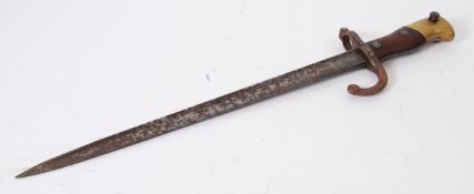 BAYONET: A c1886 French Gras military ri