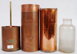 RAIN GAUGE; A copper rain gauge, first h