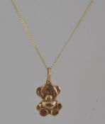 A hallmarked 9ct gold pendant necklace w