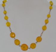 A vintage 1950s rolled gold link faceted