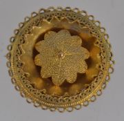 An early 20th century yellow metal brooc