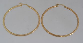 A pair of 925 Italian silver gilt facete