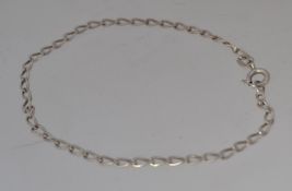 A 925 Italian silver chain curb link bra
