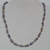 A vintage 925 silver baroque pearl neack