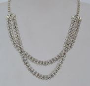 A good vintage white metal rhinestone pr