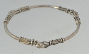 A heavy 925 silver contemporary bangle w