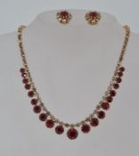 A vintage rhinestone prom necklace and m