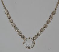 A vintage 1950s rhinestone choker neckla