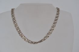 A heavy 925 Italian silver belcher chain