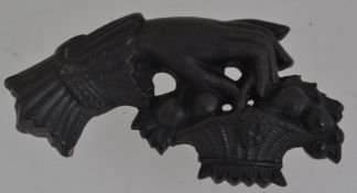 A Victorian mourning brooch pin in the f