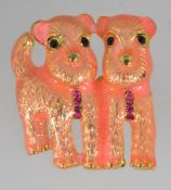 A vintage yellow metal figural brooch pi