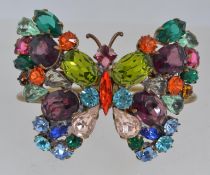 A vintage rhinestone set hinge clasp bra