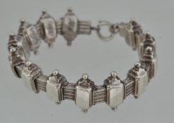 A 19th century French silver bracelet wi