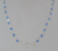 A vintage Czech glass bead necklace with