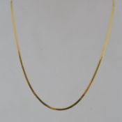 A good italian 925 silver gilt snake cha