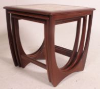 A 1970's G-Plan Kelso teak and tile top nest of tables.