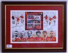 MANCHESTER UNITED: ' 100 Years 1902 - 2002 ' Manchester United Limited Edition stamp cover,