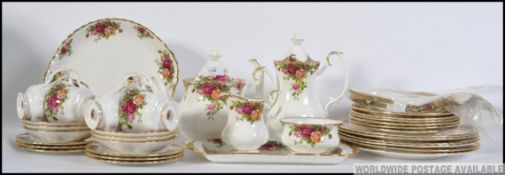 A very large collection of Old Country Roses by Royal Albert . First issue bone china .