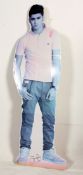 A lifesize cardboard cut out of Zayn Malik from One Direction - with printed signature to base.