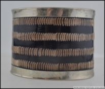 A silver and ox horn mid century ladies bracelet.