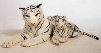 2 Large plush toy white tigers ,