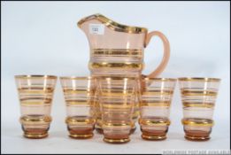 A vintage 20th century glass Lemonade set,