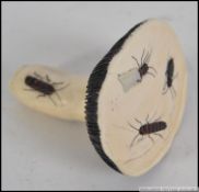 An unusual decorative Japanese mushroom adorned with Shibiyama insects ,