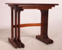 A G-Plan retro teak wood 1970's graduating nest of tables in the Kelso pattern.