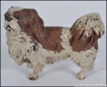 A fine example of an Austrian cold painted bronze in the form of a King Charles spaniel