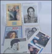 AUTOGRAPHS; A good collection of vintage music related autographs to include;