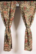 A good set of 20th century curtains having tailored backs with stitched hems etc Measures: 210cm x