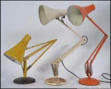 A collection of three Herbert Terry Anglepoise lamps,