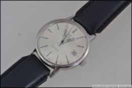 A vintage 1970's gentlemans Omega Automatic Geneve wristwatch having silvered dial with baton