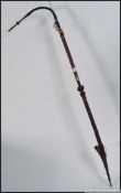 A late 19th early 20th century hazel and horn sectional Hookah pipe,