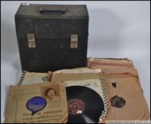 A collection of 78rpm records, various genres and artists to include Elvis, Bill Haley,