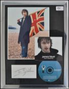 James Blunt - A framed and glazed James Blunt ' Youre Beautiful ' signed picture and CD.