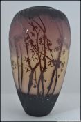 A good 20th century cameo bulbous vase in the manner of Daum Nancy,