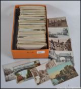 UK Postcards. Shoebox of 700 largely vintage topographical British views.