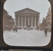 A collection of 19th century glass magic lantern slides,