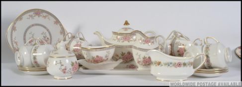 A mixed box of Royal Albert 'Belinda', Royal Doulton 'Canton', Royal Albert 'Crown China',