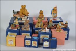 A collection of Peter Fagan's Colour Box Teddy bear figures including : Academic , Highland Laddie ,