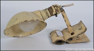 A stunning retro / vintage industrial mid century machinist lamp,