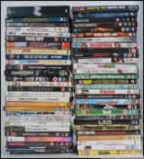 A collection of DVD films, various genres and titles,