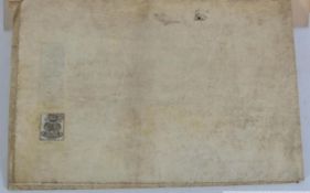 An 18th century handwritten Indenture dating to 1744 complete with the wax seal relating to