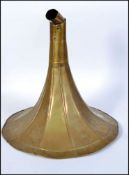 A contemporary reproduction Morning Glory gramophone brass horn,