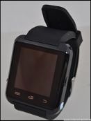 A smart watch bracelet with built in USB, wireless pairing,