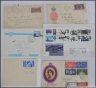 A collection of 6x early First Day Covers to include Coronation, Battle Of Britain etc.