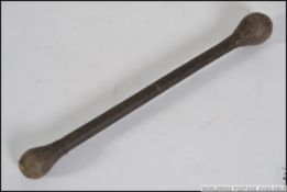 An early 19th century bosun's persuader - kosh believed to be made from twisted baleen (whale bone)