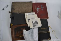 1920s-50s. SIX albums of same family photos & postcards all GB & well annotated.